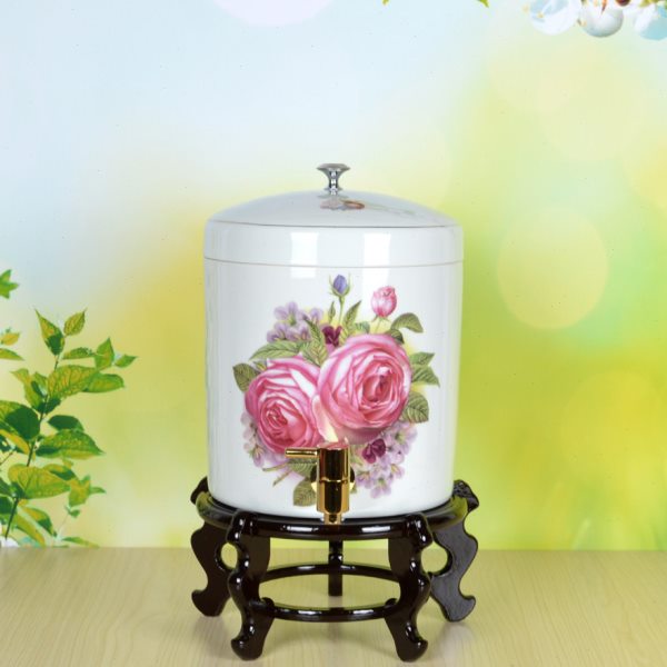 包邮小号陶瓷水缸带龙头/饮水机/纯净水桶/冷水壶/储水罐 蓄水缸