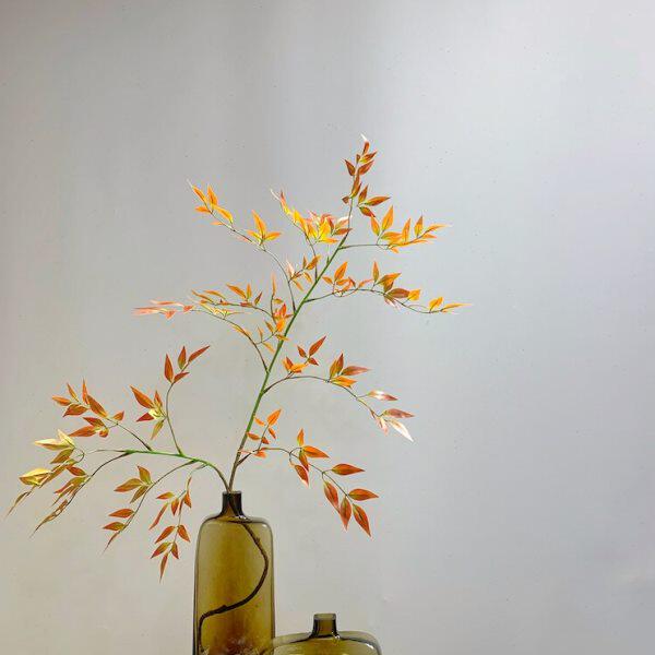 北欧轻奢茶色方口花瓶 客厅餐厅玄关软装饰品摆件 厚重感花器孤品