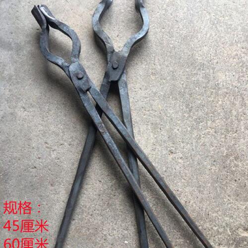 纯手工锻打火钳圆咀钳 打铁夹持 圆口钳夹持类手动五金工具包邮