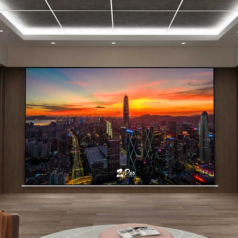 电动幕布300寸 250寸200寸150寸投影仪投影幕布遥控 高清电影布大