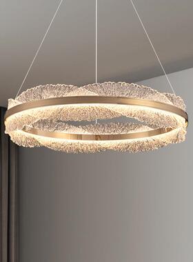 现代轻奢客厅吊灯圆环形led大厅灯设计师创意样板房卧室餐厅灯具