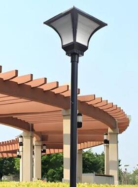 庭院灯头太阳能庭院灯户外灯花园别墅小区道路高杆3米室外led路灯