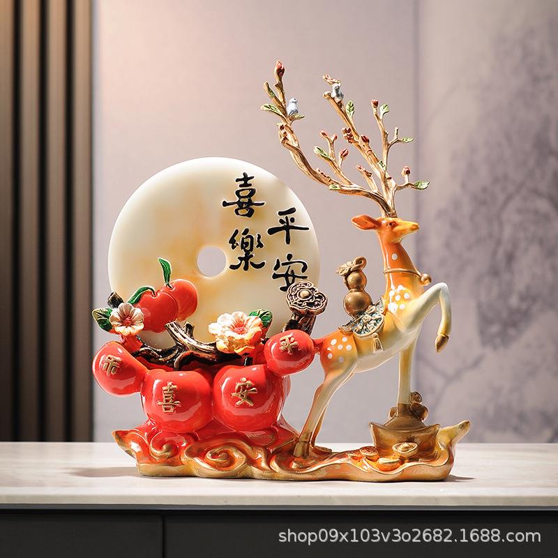 高颜值摆件梅花鹿款式装饰品新中式装修风格搭配客厅卧室桌面摆件