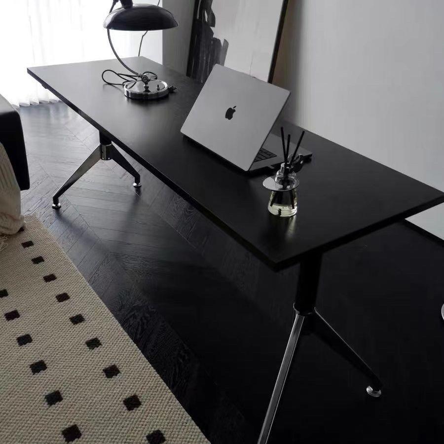 电脑桌台式简约家用书桌餐桌现代轻奢办公洽谈桌椭圆会议桌工作台