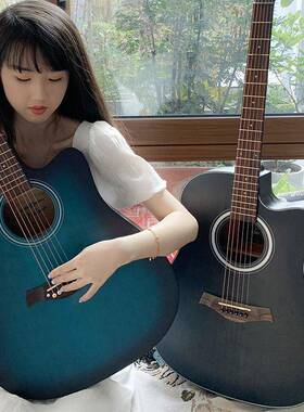 41寸民谣吉他学生练习琴椴木吉他guita初学者吉他乐器工厂直销