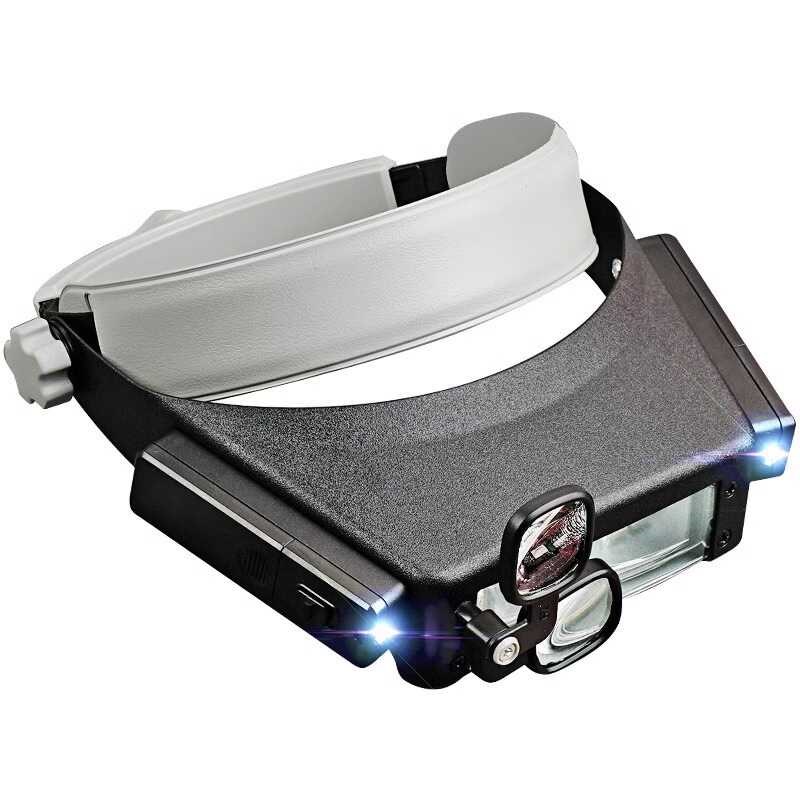 头戴式放大镜高清带灯17倍修表手机维修电路板焊接专用老花眼可用