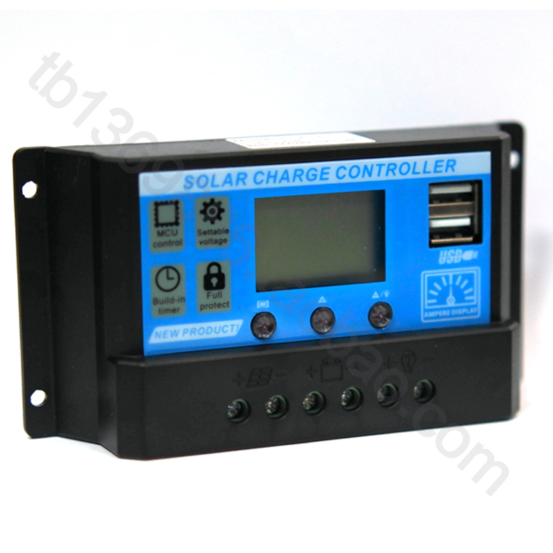 太阳能控制器 光伏板充电模块 12/24V通用 铅酸锂电池 USB手机充