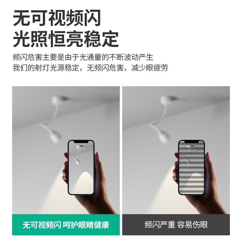 万向软管射灯吸顶式玄关照壁画装饰画店铺背景墙加长杆聚光灯明装