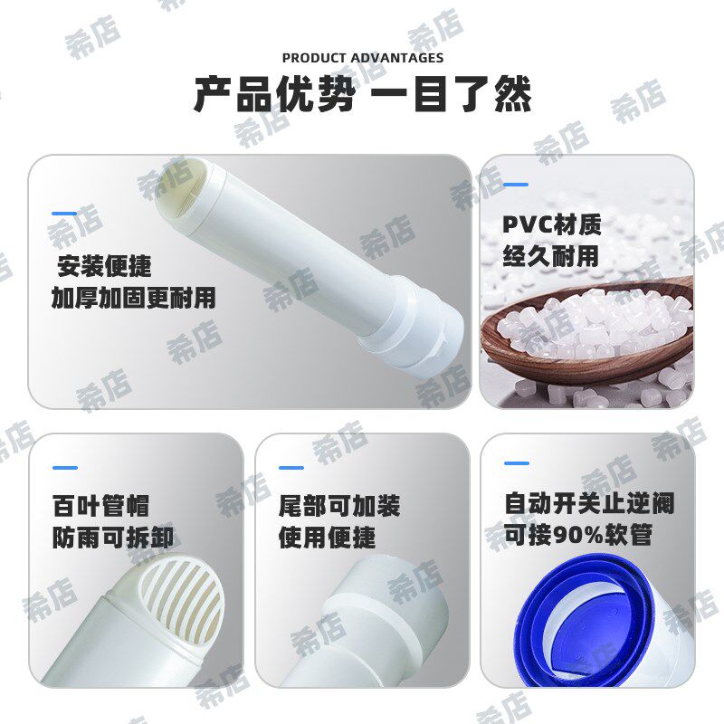 浴霸出风口罩止回阀厨房穿墙逆卫生间加长风帽塑料83防鸟排气家用