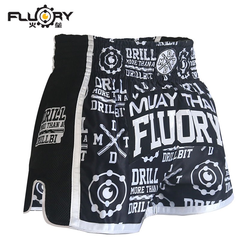 FLUORY火垒泰拳短裤 拳击散打服成人训练比赛格斗搏击短裤男
