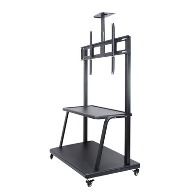 多媒体55-120寸液晶电视机移动支架立式一体机教学落地推车通用
