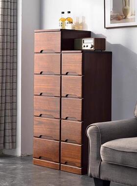 20cm实木夹缝柜客厅多层收纳柜床边窄柜卧室床头柜缝隙收纳柜