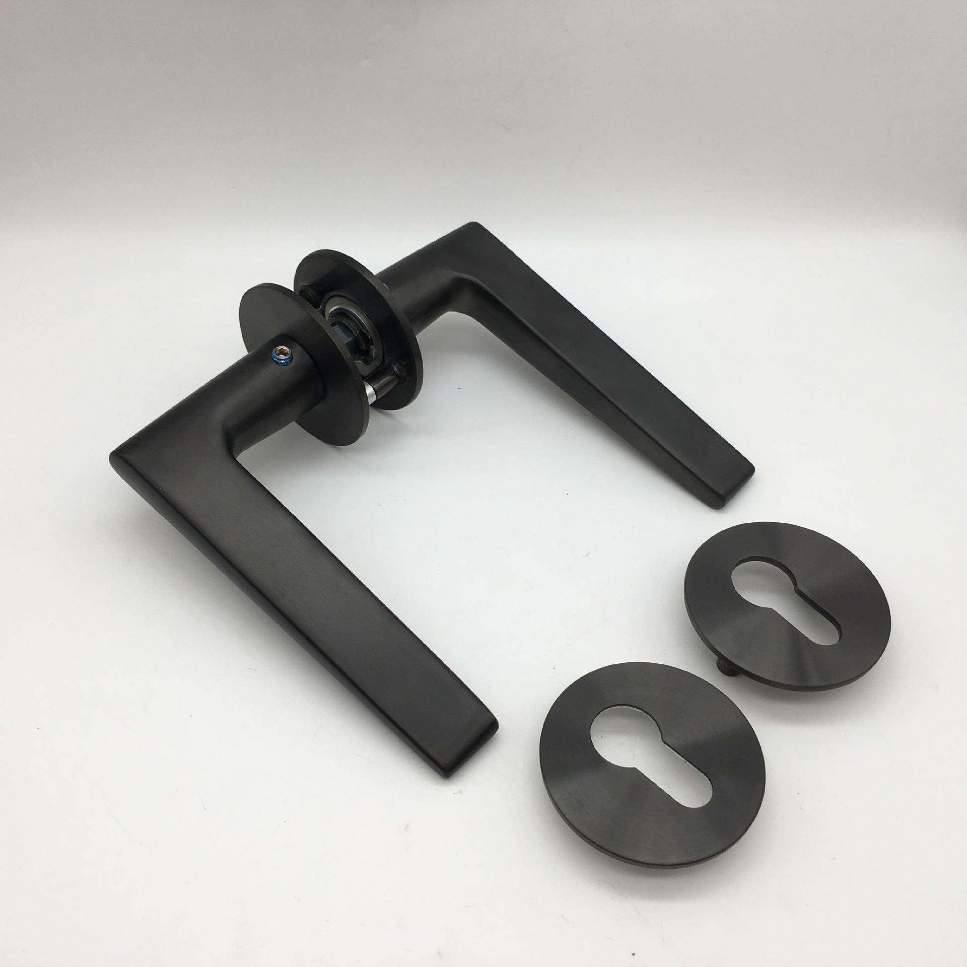 不锈钢门把手薄盖门拉手磁吸门锁简易安装拉手异型门执手