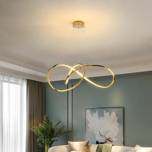 大观园吊灯现代简约大气客厅灯极简轻奢led卧室餐厅中山灯具048L