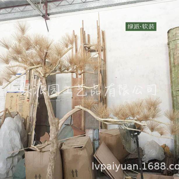 户外园林展示柜装饰仿真迎客松五针松景观装饰人造仿真松树盆栽