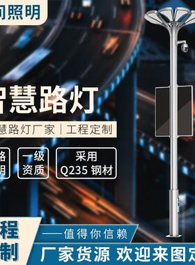 供应工程节能5G智慧路灯庭院小区道路照明广播无线LED灯杆铝合金