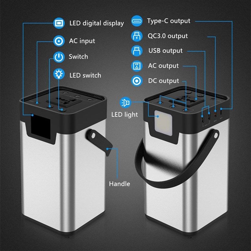 便携式200W储能电源应急电源储能电池户外移动电源充电宝厂家直销