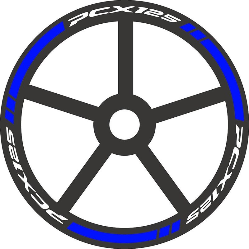 适用本田PCX125轮毂贴纸软胶3D车标贴摩托车改装车身装饰侧板