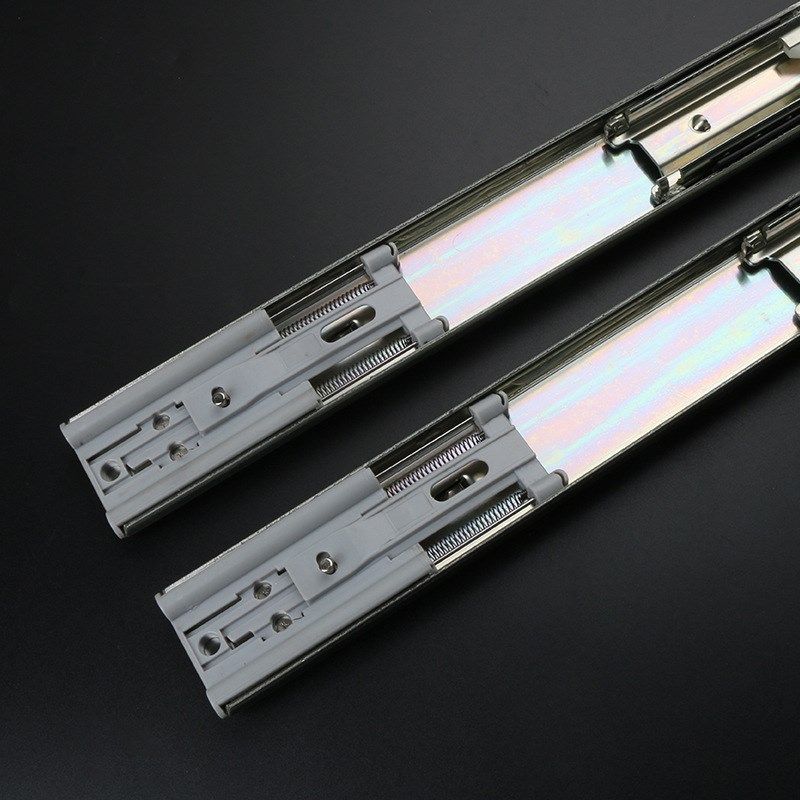 重型滑轨53宽三节带锁滑道加厚承重房车滑道自锁工业导轨