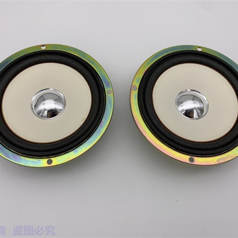 包邮4寸4欧10瓦全频喇叭 汽车超薄家用音响 圆形高中低音 扬声器