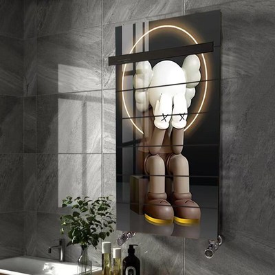 铜铝复合小背篓暖气片家用集中供暖散热片超薄艺术暖气水暖毛巾架