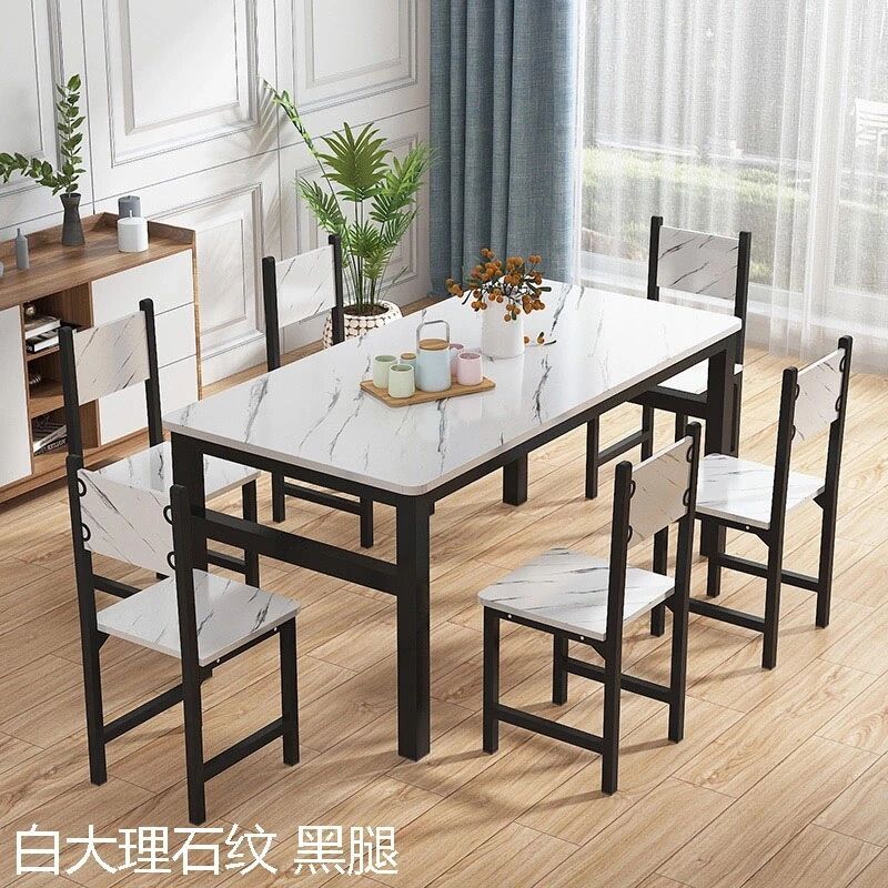食堂餐桌椅组合饭店餐饮快餐厅家用食堂小吃店面馆早餐店吃饭桌子