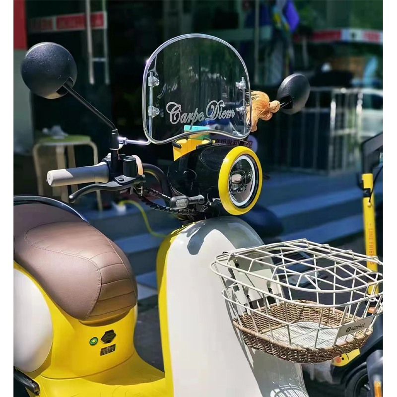 九号电动车Q80C Q90摩托车复古改装件挡风玻璃靠背包车把套后视镜