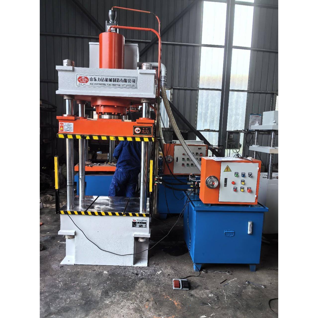 大型100吨四柱液压机全自动200吨矿用锚杆托盘压力机现货直销#