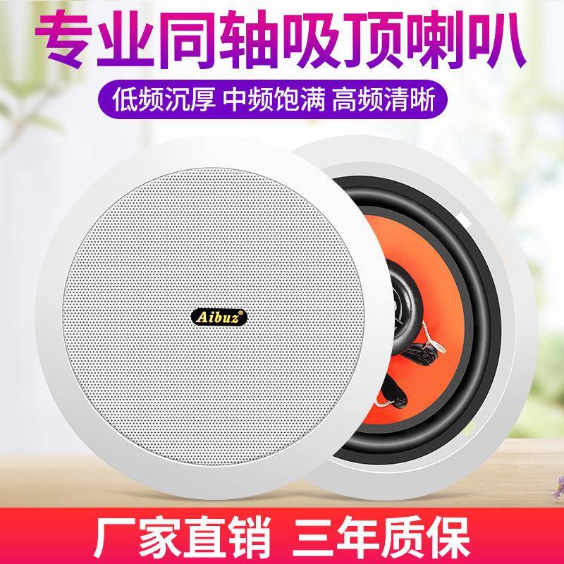 618Y20W同轴吸顶天花喇叭吊顶音响套装定压背景音乐广播音箱
