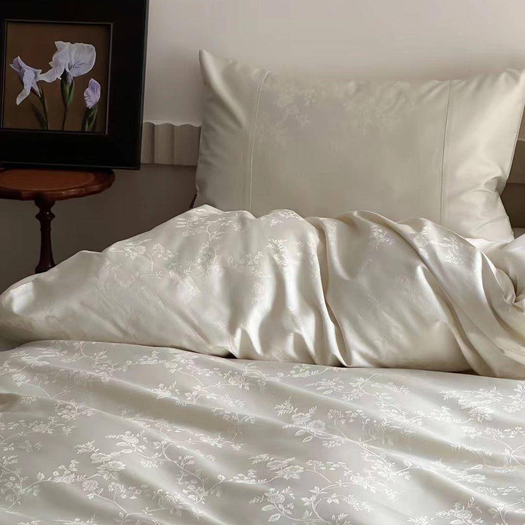 东方时髦感贵妇｜新品中式精梳全棉贡缎100s长绒棉提花四件套纯棉