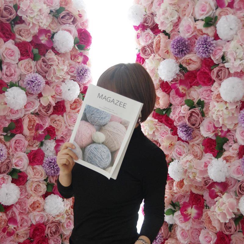 [夏花]仿真花墙网红墙婚庆花墙门店装饰墙可拼接剪裁FW46-147-162