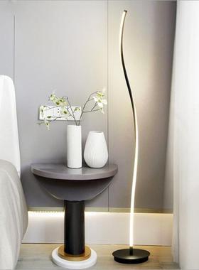 现代简约客厅卧室床头台灯书房地灯智能调光网红直播LED落地灯