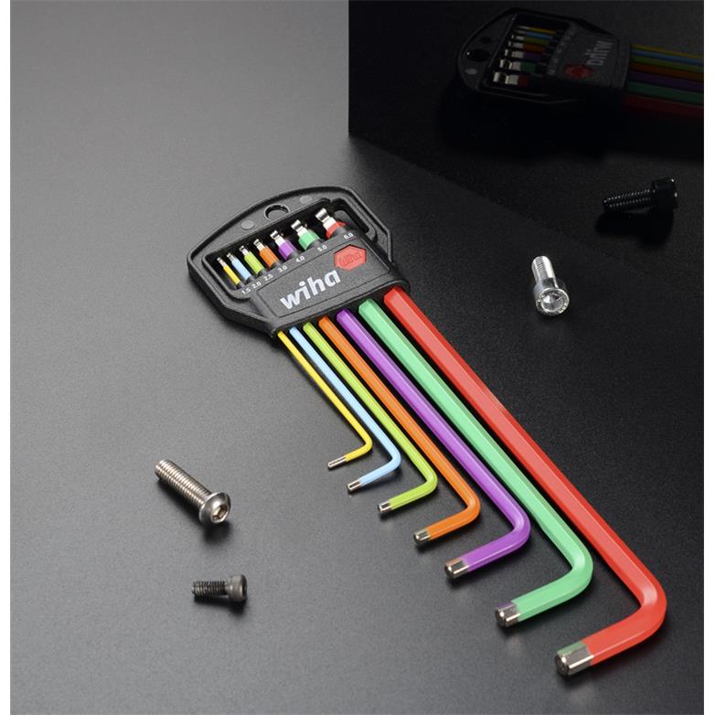 进口德国威汉wiha7件1.5-6mm彩色内六角扳手369H7F44848