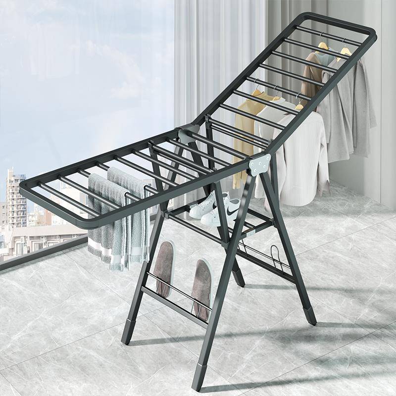 折叠晾衣架落地家用阳台晒衣架室内凉晒衣服架子挂衣杆晒被子申恒