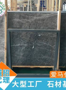 云浮石材灰色天然大理石板洗手池圆柱门槛石家装新中式别墅工程