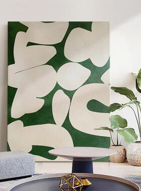 现代简约客厅玄关装饰画别墅抽象大幅落地绿色意式极简大尺寸挂画