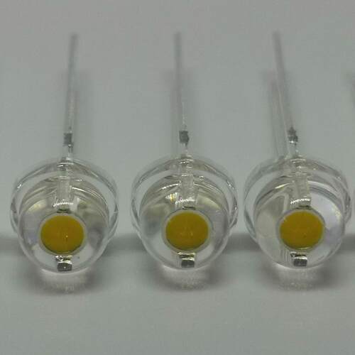 LED灯珠f5草帽灯珠白光超高亮长脚发光二极管5MM草帽白光长脚