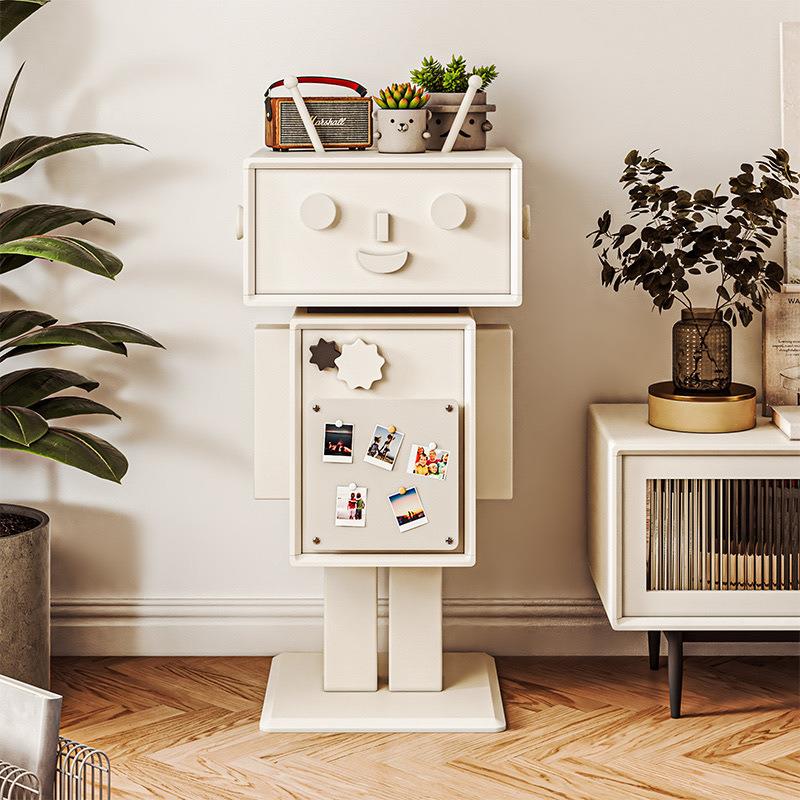 床头柜实木机器人沙发床边柜简约现代客厅卧室收纳创意出租屋房间