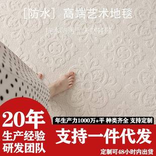 无甲醛轻奢风客厅地毯2024新款防水硅藻丝高级感立体浮雕高端地毯