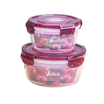 xyt保鲜盒塑料密封盒上班族z微波炉可加热饭盒带盖圆形轻便泡