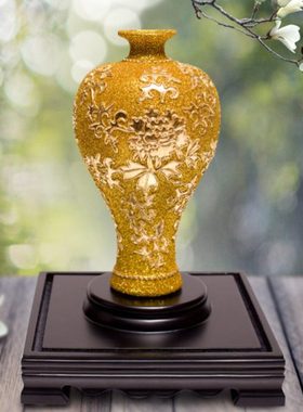 青花美人花瓶陶瓷摆件客厅装饰漆线雕工艺品创意家居好物搬家送礼