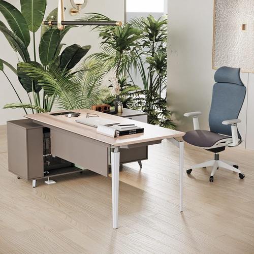 老板办公桌简约现代总裁桌中班台单人经理办公室商用主管桌椅组合