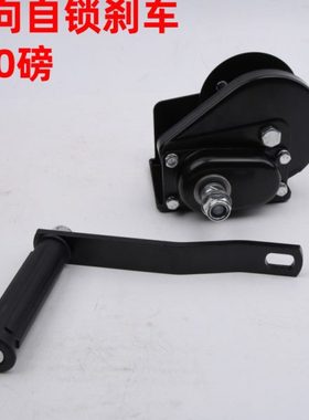 自锁手摇绞盘800磅10米钢丝绳绞车刹车双向自锁卷扬机800LBS