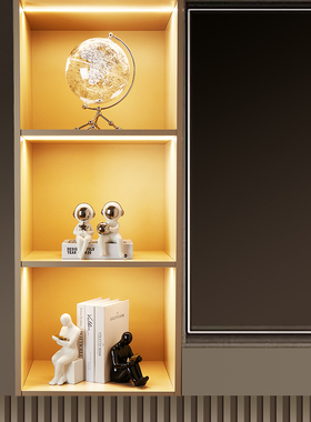 轻奢人物书档假书摆件现代简约客厅酒柜电视柜书房书立架家居装饰