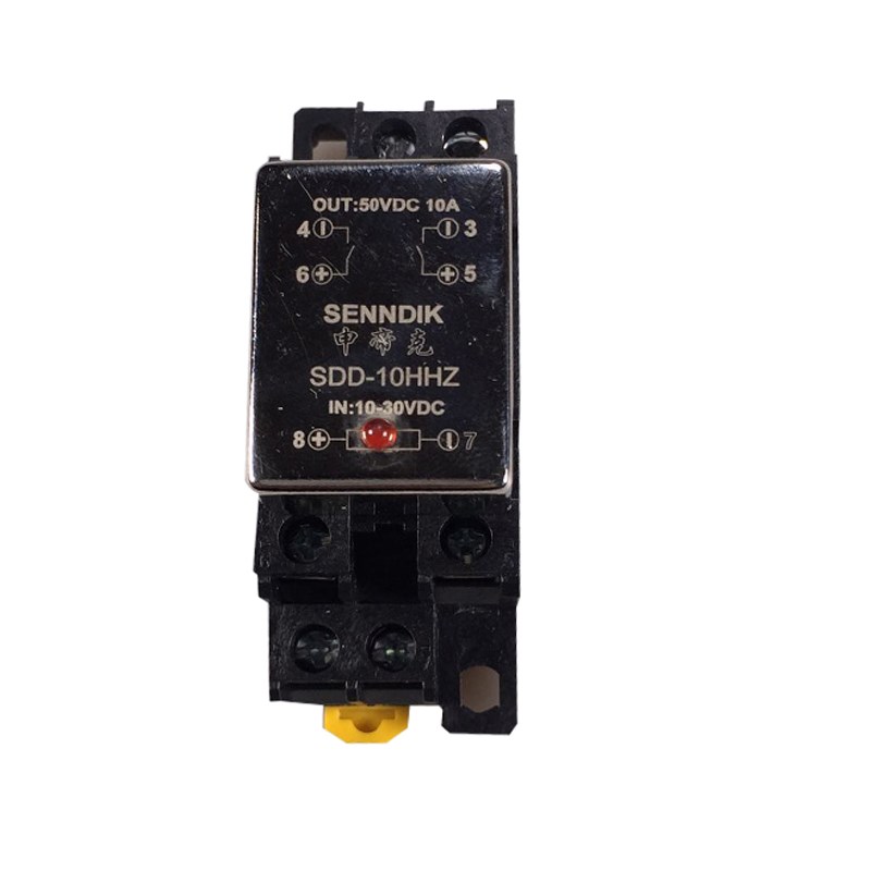 导轨式固态继电器SDD-10HHZ直流控直流10HDZ常开常闭12v24v带座5A