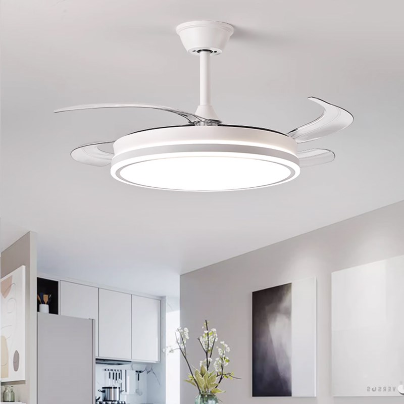 全光谱护眼隐形吊扇灯客厅饭厅新款吊扇灯简约家用一体式吊灯风扇