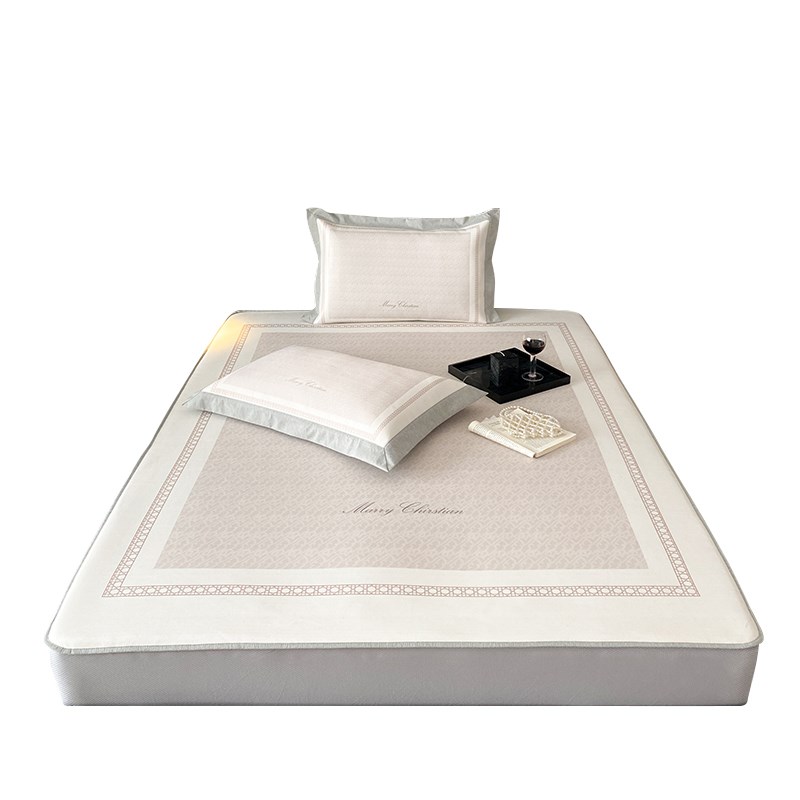 罗兰A类冰丝凉席夏季三件套凉感软席子可水洗家用空调床垫凉席罩