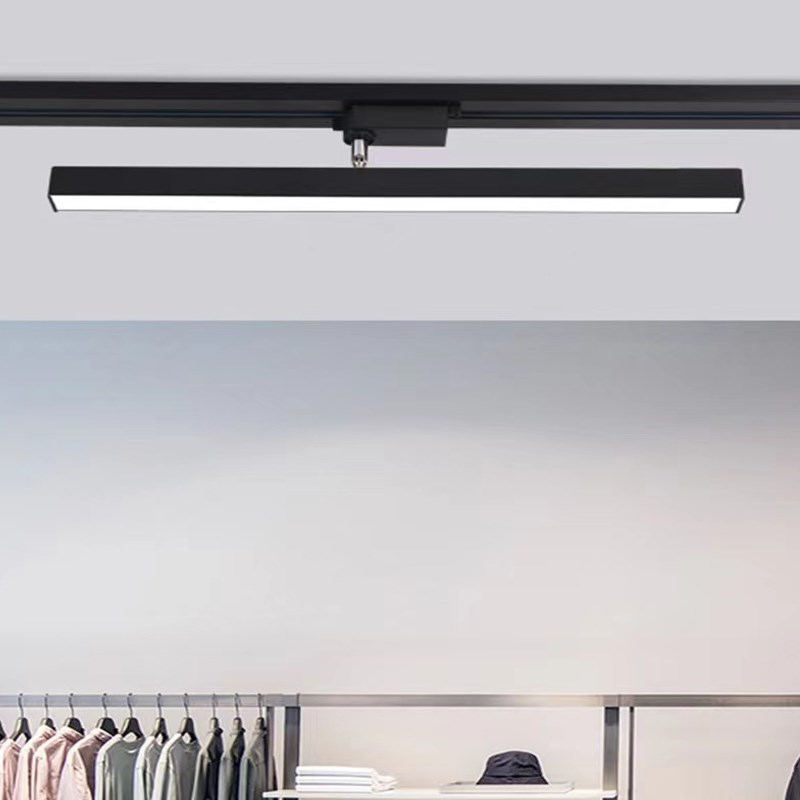 长条轨道灯散光led直播间智能遥控服装店射灯超市商用导轨式补光