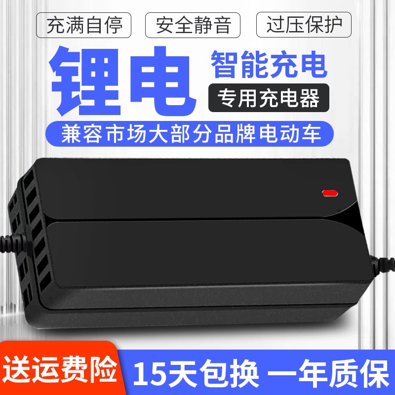 锂电池充电器54.6V48V3A4A5A2A10A滑板车独轮车哈雷电动车改装车