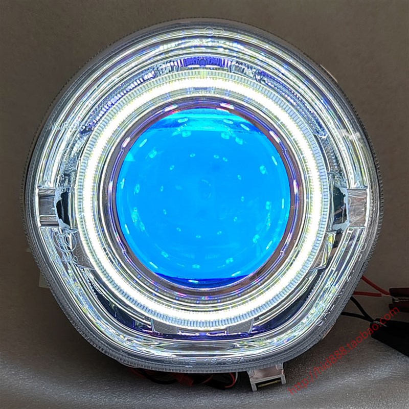 三阳飞度5飞度4大灯改装LED双光透镜激光透镜天使眼恶魔大灯总成